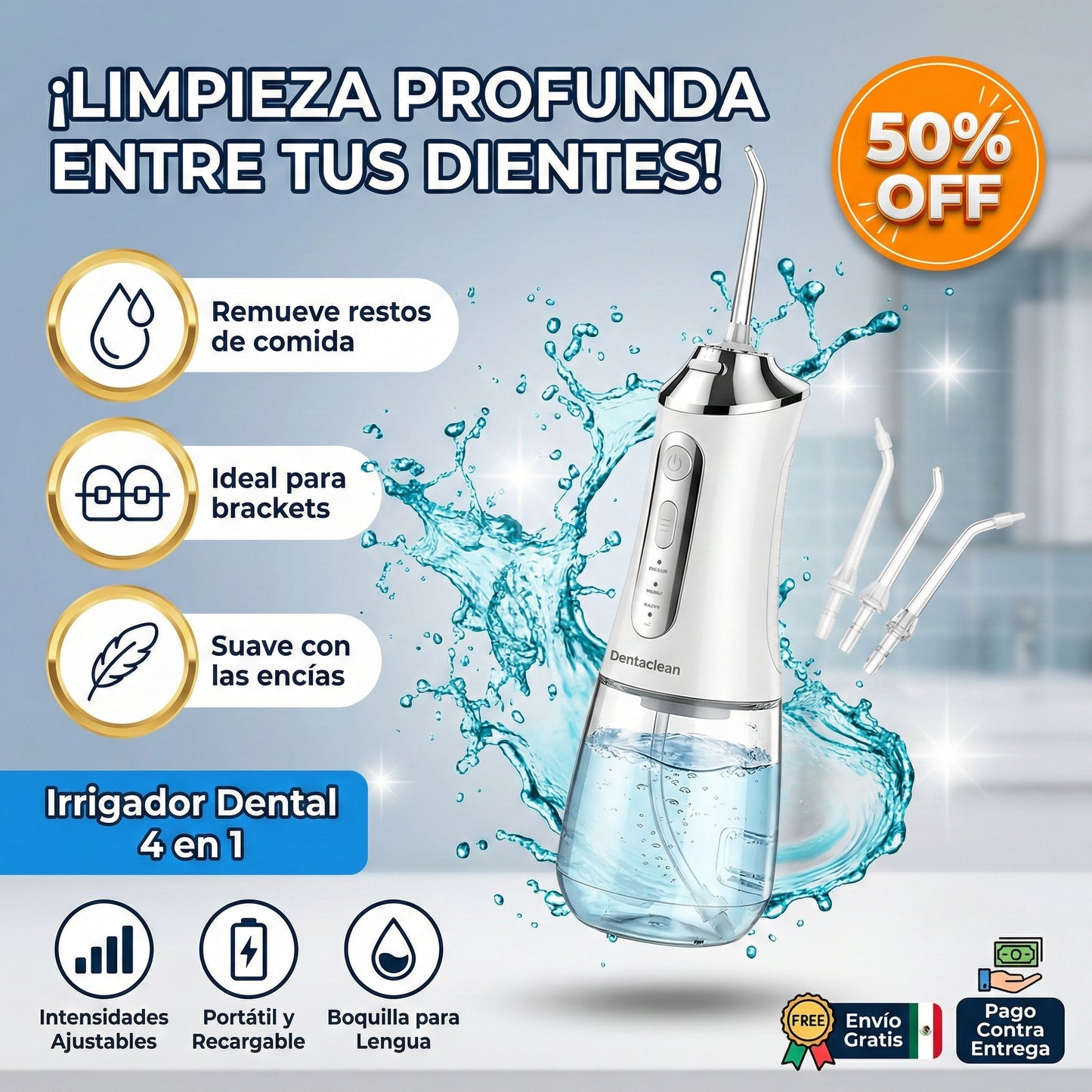 DENTACLEAN Irrigador Bucal Eléctrico