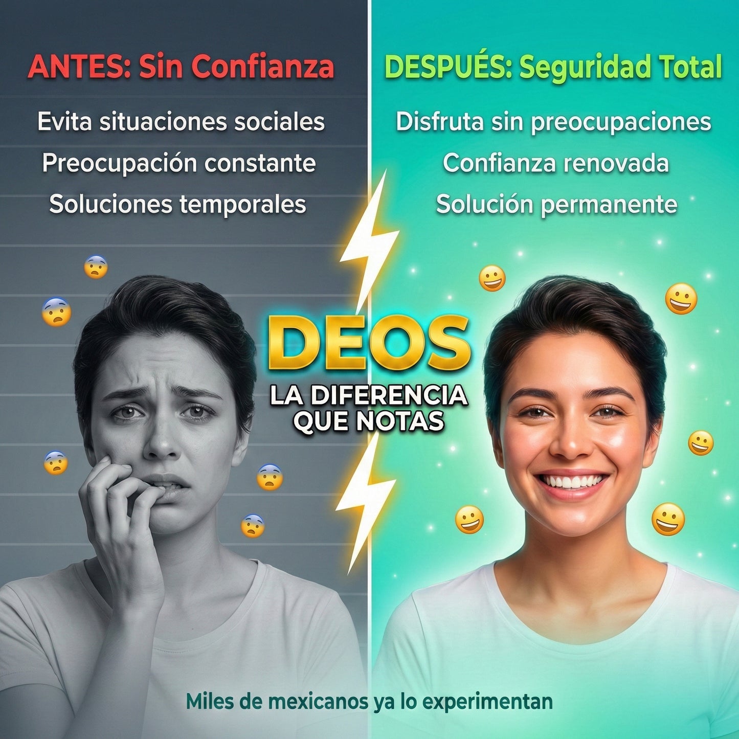DEOS | Desodorante Corporal Interno Natural 30 Caps - 50% DESCUENTO